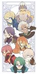  alm_(fire_emblem) beard blonde_hair blue_eyes boey_(fire_emblem) brown_eyes circlet cleive dark_skin dark_skinned_male facial_hair fire_emblem fire_emblem_echoes:_mou_hitori_no_eiyuuou glasses gloves green_eyes green_hair hat headband highres kaiji0324 kliff_(fire_emblem) leo_(fire_emblem) long_hair lukas_(fire_emblem) luthier_(fire_emblem) male_focus mole mole_under_mouth multicolored_hair multiple_boys nomah_(fire_emblem) one_eye_closed orange_eyes orange_hair pink_eyes portrait purple_eyes purple_hair red_eyes red_hair teeth tongue tongue_out two-tone_hair white_hair 