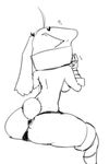  amputee anthro belt breasts butt clothing digital_media_(artwork) ed_(character) female fur lagomorph mammal pepperchan rabbit 