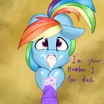  equine female friendship_is_magic hair horse mammal multicolored_hair my_little_pony penis pony purpleblackkiwiequine rainbow_dash_(mlp) rainbow_hair text 