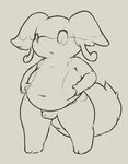  audino male monochrome nintendo overweight penis pok&eacute;mon solo somnamg video_games 