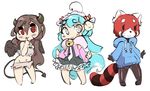  angel anthro bit_(character) caprine clothing cute demon dress fallen_angel female fluffy girly horn legwear mammal red_panda scorci scorci_(character) sheep tights 