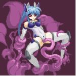  anal animated blue_hair cum cum_inflation female hair hat human inflation low_res mammal no_sound not_furry oral tentacles unknown_artist vaginal 