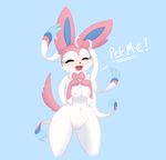  begging big_breasts bit-small blush breast_squish breasts eeveelution english_text female hand_on_chest happy nintendo nipples open_mouth pok&eacute;mon pussy saliva solo sylveon text video_games 