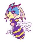  &lt;3 &lt;3_eyes alpha_channel arthropod bee blue_exoskeleton cherriloid crown feather_boa female floating_hands half-closed_eyes insect insect_wings kirby_(series) nintendo purple_eyes purple_sclera queen_sectonia rosy_cheeks solo tongue tongue_out video_games wings yellow_exoskeleton 