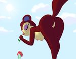  bent_over big_breasts bit-small breasts butt clothing female mammal nipples nude pecan_(animal_crossing) pussy rodent squirrel wide_hips 