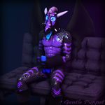  2017 3d_(artwork) anthro blue_eyes blue_penis blue_tongue clothing digital_media_(artwork) dragon erection gentle_puppet hair handjob hi_res horn male masturbation nipples nude open_mouth penis pyro_(team_fortress_2) reptile scales scalie sex simple_background solo source_filmmaker team_fortress_2 teeth tongue tongue_out valve video_games watermark wings wruzz_purple-fang 