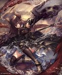  armor forte_(shingeki_no_bahamut) heels horns shingeki_no_bahamut tachikawa_mushimaro thighhighs weapon wet 