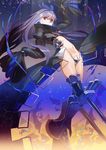  blue_eyes crotch_plate fate/extra fate/extra_ccc fate_(series) flat_chest greaves long_hair looking_at_viewer meltlilith navel purple_hair rano revealing_clothes sleeves_past_wrists solo 