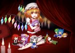  :3 :d :o bangs barefoot bat_wings bed beret blunt_bangs blush bow braid candle candlelight canopy_bed character_doll chinese_clothes cirno commentary crescent crystal daiyousei dress eyebrows_visible_through_hair fang flandre_scarlet frilled_skirt frills full_body green_bow hair_bow hat head_wings hong_meiling indoors izayoi_sakuya jitome knifed koakuma looking_at_viewer lying maid maid_headdress mob_cap nail_polish open_mouth orange_hair patchouli_knowledge pillow pointy_ears puffy_short_sleeves puffy_sleeves red_eyes red_nails red_skirt red_vest remilia_scarlet rumia short_sleeves side_ponytail sitting skirt smile solo the_embodiment_of_scarlet_devil touhou twin_braids vermeith vest wings wrist_cuffs yokozuwari 