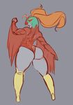  ambiguous_gender anthro beak butt grey_background hawlucha liveforthefunk looking_back muscular nintendo nude pok&eacute;mon simple_background solo thick_thighs video_games 