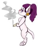  alpha_channel anthro badart_(artist) bat chibi drugs eyewear female glasses mammal marijuana nude simple_background smile solo standing transparent_background 