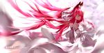  absurdres animal_ears bare_shoulders bouquet breasts bridal_veil bride collarbone commentary_request dress elbow_gloves fate/extra fate_(series) flower fox_ears gloves highres large_breasts long_hair mochigome_(fatelly) no_mouth pink_hair rose solo tamamo_(fate)_(all) tamamo_no_mae_(fate) veil very_long_hair wedding wedding_dress white_dress 