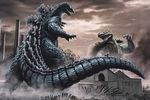  anguirus battle dinosaur giant_monster godzilla godzilla_(series) kaijuu monster toho_(film_company) yuji_kaida 