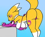  anthro big_breasts big_butt bikini breasts butt clothing creatiffy digimon female huge_breasts renamon side_boob solo swimsuit under_boob 