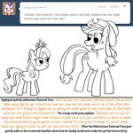  apple applejack_(mlp) bitterplaguerat crown cutie_mark dialogue diamond_tiara_(mlp) earth_pony english_text equine feral food friendship_is_magic fruit horse mammal monochrome my_little_pony pony text tiara 