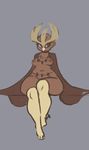  anthro areola beak breasts female grey_background liveforthefunk navel nintendo noctowl nude pok&eacute;mon red_eyes simple_background sitting solo thick_thighs video_games wide_hips 