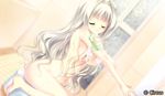  1girl bathing blonde_hair da_capo da_capo_iii female game_cg long_hair nude red_eyes solo tanihara_natsuki yoshino_charles 