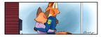  2017 anthro canine clothed clothing comic disney female fox male mammal mother mother_and_son mrs_wilde nick_wilde parent police_uniform quirky-middle-child son uniform zootopia 