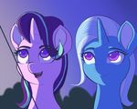  2017 duo equine female friendship_is_magic horn mammal my_little_pony purple_eyes raikoh-illust starlight_glimmer_(mlp) string trixie_(mlp) unicorn 