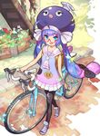  :d ahoge animal_hat aqua_eyes aqua_ribbon arm_at_side ascot backpack bag bangs bicycle black_legwear blue_dress blue_footwear blue_hair blunt_bangs blush child chromatic_aberration clenched_hand collarbone collared_dress day dress eel_hat eyebrows_visible_through_hair fingernails flower full_body glasses gradient_dress gradient_footwear gradient_ribbon ground_vehicle hair_ornament hair_ribbon hairclip hat huge_ahoge jpeg_artifacts lavender_hair leaf long_hair looking_at_viewer low_twintails mortarboard multicolored multicolored_clothes multicolored_dress multicolored_footwear multicolored_hair multicolored_ribbon official_art open_mouth orange_flower otomachi_una outdoors pantyhose pavement pink_dress pink_hair pink_ribbon plaid plaid_legwear plaid_ribbon pleated_dress purple_footwear purple_hair railing red-framed_eyewear red_flower ribbon sailor_collar sailor_dress saitou_naoki school_uniform semi-rimless_eyewear shadow shoe_ribbon shoelaces shoes sleeveless sleeveless_dress smile sneakers solo stairs tsurime twintails under-rim_eyewear very_long_hair vocaloid walking walking_bike watch white_dress white_flower white_ribbon white_sailor_collar wristwatch 