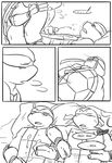  anal bed blush comic cum exhausted leonardo_(tmnt) lying male male/male masturbation missionary_position moan ninja on_back penetration penis pillow pounding raphael_(tmnt) reptile scalie sex sneefee teenage_mutant_ninja_turtles text turtle 