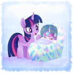  2017 aunt_and_niece crib crystal duo equine female flurry_heart_(mlp) friendship_is_magic horn mammal mn27 my_little_pony purple_eyes twilight_sparkle_(mlp) winged_unicorn wings 