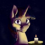  2017 candle candlestick equine female fire friendship_is_magic geomancing hair horn mammal my_little_pony portrait purple_eyes purple_hair solo star twilight_sparkle_(mlp) unicorn 