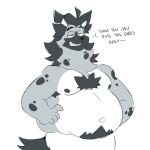 1:1 age_difference biggbadstarwolf canid canine canis hi_res javigameboy lucas_dad_(javigameboy) male mammal older_male overweight overweight_male simple_background solo text wolf