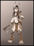 anthro axe felid feline female hi_res lynx mammal mira_(spectronic) solo spectronic tribal