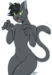  anthro cuntboy feline intersex looking_at_viewer mammal maplecookies nipples nude pussy smile solo tongue tongue_out wide_hips 