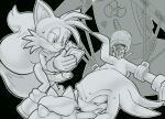anal anthro balls big_penis bodily_fluids bound dildo duo fucking_machine genitals huge_penis is_(artist) knuckles_the_echidna machine male male/male miles_prower penis sega sex_toy sonic_the_hedgehog_(series) sweat