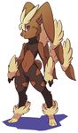  brown_fur fur lopunny mega_evolution mega_lopunny nintendo pok&eacute;mon satoren simple_background video_games 