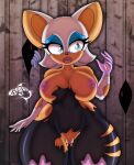 anthro bat better_version_at_source big_ears breasts clothing corruption exposed_breasts female genitals hi_res mammal pussy renegade-157 rouge_the_bat sega solo sonic_the_hedgehog_(series) torn_clothing zombot