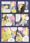 absurd_res bandage blood bodily_fluids comic dialogue dragon egg equid equine eyelashes female feral fluttershy_(mlp) friendship_is_magic group hair hasbro hi_res lying mammal mustachedbain my_little_pony on_back pillow pink_hair scalie teeth yellow_body