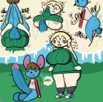 &lt;3 ambiguous_penetration animal_crossing anthro areola areola_slip aroused balls big_balls big_breasts big_butt big_penis bodily_fluids bottomless breast_play breasts broccolo_(animal_crossing) butt carrying_another carrying_partner clenched_teeth clothed clothing doggystyle drooling duo erect_nipples erect_nipples_under_clothes erection female from_behind_position genitals hi_res huge_breasts huge_penis human hyper hyper_genitalia hyper_penis implied_oral klutzatdusk larger_female male male/female mammal mouse murid murine nintendo nipple_outline nipples oral penetration penis penis_awe rodent saliva sex size_difference small_but_hung small_dom_big_sub small_waist sweater teeth thought_bubble titfuck titfuck_under_clothes topwear under_boob vein villager_(animal_crossing) wide_hips