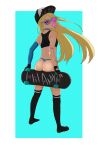  andava ass blonde_hair blue_eyes commission highres moitasart original skate socks thighs 