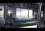  blouse commentary_request ground_vehicle hatoba_tsugu hatoba_tsugu_(character) highres mole mole_under_eye momoero scenery short_hair sitting skirt solo suspender_skirt suspenders train train_interior virtual_youtuber white_blouse 