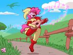  bard dragon dungeons_&amp;_dragons earth_pony equine ethanqix female friendship_is_magic horse jester lute mammal my_little_pony pinkie_pie_(mlp) pony skipping song 