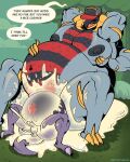 after_sex alternate_version_at_source anal anal_vore anthro arceus azaan_the_giratina balls belly bodily_fluids clothing cum cum_inflation cum_inside cum_overflow dominant dominant_anthro dominant_male duo english_text erect_nipples erection excessive_cum excessive_genital_fluids facesitting fan_character generation_4_pokemon genital_fluids genitals giratina hat headgear headwear hi_res hyper inflation legendary_pokemon looking_down male male/male metrothefox moobs musclegut muscular muscular_male nintendo nipples overweight overweight_anthro overweight_male penis pokemon pokemon_(species) pregnant pregnant_male sitting sitting_on_another size_difference speech_bubble text vore womb_tattoo