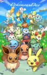  :d animal_focus bird black_eyes black_fur blue_skin blue_sky blurry blurry_background bow bowtie bright_pupils brown_fur bulbasaur cat charmander chespin chikorita chimchar closed_eyes cloud colored_skin commentary_request copyright_name crocodilian cyndaquil eevee fennekin flying fox froakie fuecoco grass green_bow green_bowtie green_fur green_skin grookey highres inana_umi litten looking_at_viewer lugia monkey mudkip no_humans one_eye_closed open_mouth orange_eyes oshawott outdoors owl penguin pikachu piplup pokemon pokemon_(creature) popplio quaxly rabbit rayquaza red_eyes rowlet scorbunny sharp_teeth sky smile snivy sobble sprigatito squirtle tail teeth tepig torchic totodile treecko turtwig white_pupils yellow_skin 