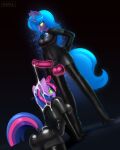 2021 all_fours anthro armwear balls big_butt black_armwear black_body black_bodysuit black_clothing black_elbow_gloves black_gloves black_handwear black_latex black_legwear black_skinsuit black_thigh_boots black_thigh_highs blep blue_hair blue_tail bodily_fluids bodysuit boots breasts butt clothing crossgender cum cum_in_hair cum_on_back cum_on_butt cum_on_head duo elbow_gloves equid equine erection female footwear friendship_is_magic ftg_crossgender fti_crossgender genital_fluids genitals glistening glistening_latex gloves glowing glowing_eyes green_eyes gynomorph hair handwear hasbro hi_res high_heeled_boots high_heels horn intersex latex latex_armwear latex_bodysuit latex_boots latex_clothing latex_elbow_gloves latex_footwear latex_gloves latex_handware latex_handwear latex_legwear latex_skinsuit latex_thigh_boots latex_thigh_highs legwear mammal medium_breasts mind_control multicolored_hair multicolored_tail my_little_pony mythological_creature mythological_equine mythology penis princess_luna_(mlp) purple_body skindentation skinsuit tail thigh_boots thigh_highs tight_clothing tongue tongue_out twilight_sparkle_(mlp) unicorn unicorn_horn xorza