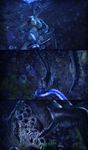  2017 3d_(artwork) absurd_res anthro argonian asphyxiation bizzyniz breasts bubble cave close-up comic detailed digital_media_(artwork) drowning female front_view hi_res inside nude reptile scalie skyrim slime source_filmmaker tentacles the_elder_scrolls underwater video_games water wet 