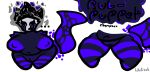 alien alien_humanoid anthro areola belly big_areola big_belly big_breasts big_nipples bodily_fluids breasts digital_media_(artwork) elemental_creature female five_nights_at_freddy&#039;s five_nights_at_freddy&#039;s_2 freckles fur genitals hair hi_res huge_breasts humanoid magic marionette_(fnaf) markings monster_girl_(genre) navel nipples nude open_mouth purple_body purple_fur pussy rub_pupet_(character) rub_puppet scottgames simple_background solo tail text thick_thighs uulitch
