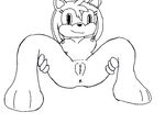  2017 amy_rose anthro anus breasts colorless female hedgehog hentaistone_(artist) line_art looking_at_viewer mammal nipples nude presenting presenting_pussy pussy simple_background smile solo sonic_(series) white_background 