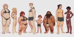  3boys 5boys absurdres alternate_body_hair aquiline_nose bara beard belly blush boxer_briefs bra breasts briefs brown_hair chilchuck_tims comparison dark-skinned_male dark_skin dungeon_meshi dwarf elf facial_hair falin_thorden falin_thorden_(tallman) fat fat_man hairy height_difference highres kabru laios_thorden large_breasts long_beard male_underwear marcille_donato mastectomy_scar multiple_boys namari_(dungeon_meshi) pectorals plump pointy_ears scar scar_on_chest seagiri senshi_(dungeon_meshi) shurou side-by-side standing thick_arm_hair thick_chest_hair thick_leg_hair thick_mustache thick_navel_hair thighs toned toned_male topless_male underwear unfinished very_dark_skin very_hairy very_long_beard white_bra 