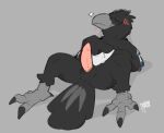 avian avian_feet beak bird blush corvid erection eyes_closed feathers genitals magpie_(corvid) magpie_(disambiguation) male nude oscine passerine penis sodacaps solo