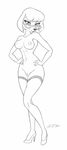  2015 anthro areola big_breasts breasts canine disney erect_nipples female goof_troop hi_res mammal navel nipples nude pose pussy scificat solo sylvia_marpole 