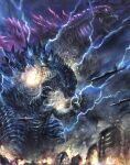  absurdres bioluminescence blue_eyes claws elbow_spikes fangs g.n.a giant giant_monster gills glowing godzilla godzilla:_king_of_the_monsters godzilla_(monsterverse) godzilla_(series) godzilla_evolved godzilla_vs._kong godzilla_x_kong:_the_new_empire highres jaw kaijuu king_kong_(series) long_tail monster monsterverse no_humans open_mouth purple_eyes reptile reptilian scales sharp_teeth spiked_tail spikes spines tail teeth 