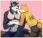  2017 anthro bearlovestiger13 biceps canine clothing dog mammal natsume_(tooboe_bookmark) nitobe tooboe_bookmark 