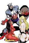  captain_america carol_danvers jessica_drew marvel ms._marvel spider-woman 